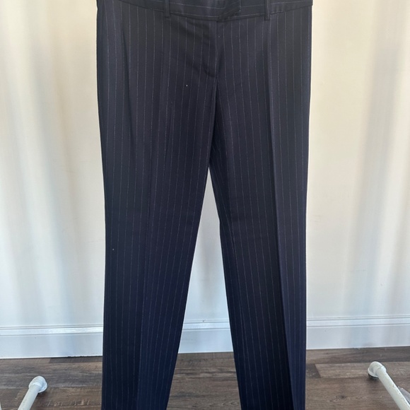 Michael Kors Collection Navy Pinstripe Wool Suit – Made in Italy (Size 6) - Picture 2 of 8